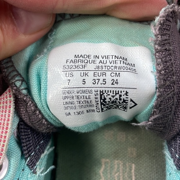 Vintage Converse All Star Double Lace Ox Rabbit Sneaker, women’s size 7 - Picture 5 of 8